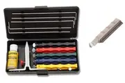 Lansky Deluxe Knife Sharpening System + Medium Serrated Hone LSMRT Bundle