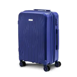 【ELLE】法式浮雕 20/24/28吋 極輕特級耐刮PP材質行李箱 / 登機箱 (皇家藍) EL31281