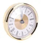 Round Quartz Clock Operated Gold Vintage Wall Retro Decor Digital