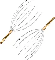 Scalp Massagers, 2 PACK Handheld Head Massage Tingler for Deep Relaxation, Hair Stimulation and Stress Relief. Scratcher for Man, Women, Kids and Pets（Golden）