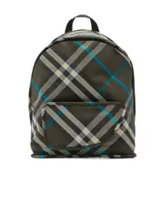 Burberry Shield Checked Zipped Backpack One size comfortable brown