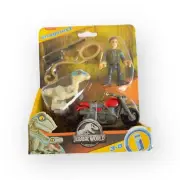 Fisher-Price Imaginext Jurassic World Dinosaur Toys Owen & Blue Figures Playset