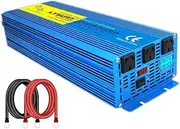 2500W/5000W(Peak) Pure Sine Wave Power Inverter DC 12V to 240V AC with LCD Display for Car Boat RV Solar Power