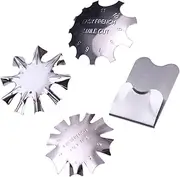 BATHVEVE 4pcs Stainless Steel Nail Art Templates Durable Nail Stencil Plates for Women Girls for Home Easy to Use Clean Lightweight Design