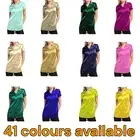 Short Sleeve T-Shirt Casual Blouse Top Summer Shiny Girls 41 Color T-Shirt S118