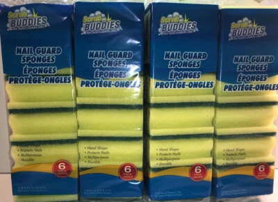 24 Sponges for Dishes Kitchen Bathroom Sponge Heavy Duty Scrub Sponges (4PACKS)