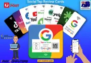 Social Media Smart Contactless QR Code/NFC Tap Reviews Not Cardboard
