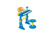 Electronic Kids Keyboard With Stand And Stool - Blue