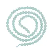 15.8" Blue Green Amazonite Facted Round Beads 4mm #71112