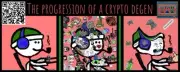 RAW HEADs #193 The Progression Of A Crypto Degen, Original Digital Street Art