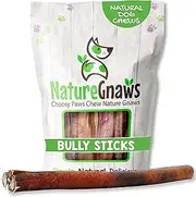 Nature Gnaws Extra Large Bully Sticks for Dogs - Premium Natural Beef Dental Bones - Thick Long Lasting Dog Chew Treats for Aggressive Chewers - Rawhide Free 6 Count (Pack of 1)