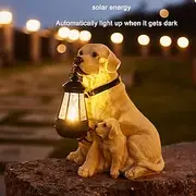 Dog Solar Lights Outdoor Waterproof Dog Garden Decor Solar Garden Lights Outdoor Waterproof Decoration Landscape Arrangement Lawn Lamp Outdoor Ornaments