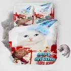 Blue Christmas Hat 3D Printing Duvet Quilt Doona Covers Pillow Case Bedding Sets