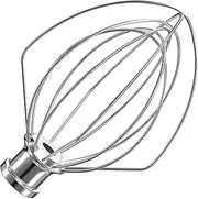 [XINCAN] KN256 Stainless Steel 6-Wire Whip Attachment for KitchenAid Bowl-Lift Mixer 6 Quart Bowl, Stainless Steel Whisk Replacement for Kitchen Aid Mixer, Dishwasher Safe, Egg Heavy Cream Beater.