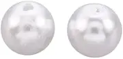 [KitBeads] 1000Pcs 10mm White Round Beads ABS Plastic Imitation Pearl Baroque Large Chunky Beads for Jewelry Making Bracelets Pens Necklaces Crafts