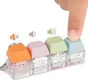 Byhoo Keyboard Fidget,3 Kinds of Touch Keyboard Fidget Toy,Color Fidget Keyboard,Linear Clicky Keychain,Keyboard Clicker Fidget to Relieve Stress