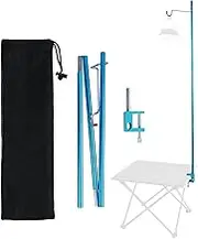 Blelsa Lantern Stand Lightweight Portable Camping Fishing Lamp Hook Rack Blue