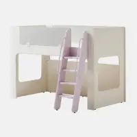 在飛比找momo購物網優惠-【iloom 怡倫家居】CABIN 爬梯床架組(紫)
