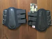 Devon Aire Horse Protective Splint Boots Front - Black - Medium
