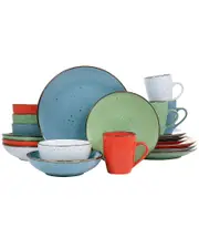 Elama Evelyn 20pc Mix & Match Stoneware Dinnerware Set