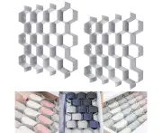 2pcs Honeycomb Separator Adjustable Drawer Organizer Divider for Belt Socks-Gray