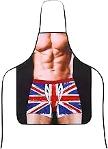 Funny Novelty Sexy Apron, Muscle Man Cooking Apron Kitchen Cooking BBQ Party MuscleNerd Adult Apron Gifts for Men Women