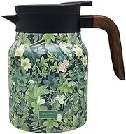 Generic 1000ml Floral Pattern Teapot Stainless Steel Mini Hot Coffee Pot Built-in Infuser Tea Separation Water Bottle for Hot Drinks