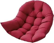 B Baosity Hanging Egg Chair Cushion, Thicken,Comfortable, Soft, Washable Pad, Hammock Cushion for Porch Indoor Garden Outdoor Office, Dark Red