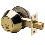 Master Lock Grd 3 Double Cylinder Deadbolt KW1 PB