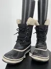 Sorel Womens Snow Boots Winter Carnival WP Size 7.5 Quarry Black Waterproof NWB