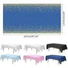 274cm Disposable Plastic Table Cloth Cover Rectangle Wipe Clean Birthday Party