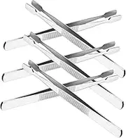 DOITOOL 6pcs Nipper for Precision Work Fringe Beauty Supplies Eyelash Tweezers Applicator Lift Auxiliary Plucking Lashes Wispy Curved Stamp Tweezers Silver 430 Stainless Steel Material