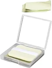 BELLIFFY 1 Set Sheets Oil Blotting Sheets with Mirror Tea Oil Absorbing Paper for Oily Skin Makeup Control and Quick Touch Ups for All Skin Types
