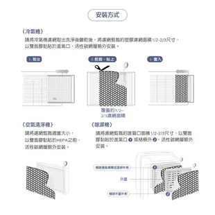 怡悅 活性碳 靜電空氣濾網 適用 3M 小米 SHARP Honeywell 空氣清淨機 冷氣機 除濕機 單卷賣場