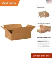 Sturdy Shipping Boxes - Heavy Duty 65 lb | 20x14x6" | 25-Pack Value Bundle