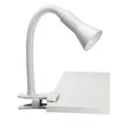 Brilliant Lighting Metal Vito Clamp Lamp Flexible Neck Cord Switch- White