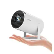 [180°Adjustable Stand] Smart Mini Portable Projector with WiFi HY300Pro-White
