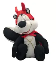 Pepe Le Pew Skunk Red Devil Cape Horns NWT Looney Tunes ACE Plush 10" Lovey Toy