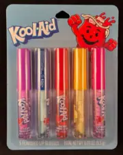 Kool-Aid - Flavored Lip Gloss - 5 Flavors - Total Net Wt. 0.20oz (5.5g)