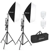 Softbox Photography Lighting Kit, 27” x 20” Rectangular Softbox+Daylight Bulb