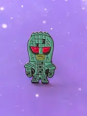 Doctor Who Ice Warrior Chibi Metal Enamel Pin Badge