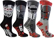 [STAR WARS] Bad Batch Hunter Tech Crosshair Wrecker Men's 4 Pack Crew Socks