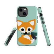 For Apple iPhone 13 mini Case, Armour Back Cover, Cute Brown Fox