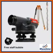 32x Magnification Automatic Dumpy Level w Tripod 5M Staff Rotary Rotating Base