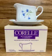 NEW - CORNING CORELLE COORDINATES - BLUE DUSK - GRAVY BOAT & UNDER PLATE