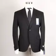 Kenneth Cole Reaction Mens Blazer Jacket 42S Black Solid E02178