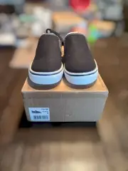 Wonder Nation Youth Boys Black Slip On Skate Shoe, Size 4, Black & White, NWT