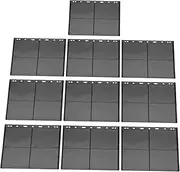 Generic 10pcs Double-sided Stamp Album Postage Stamps Double Sided Stamp Album Pages Stamp Collection Binder Pages 9-hole Album Pages Stamp Collecting Album Inserts Black Pvc
