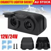 12V Socket 12 Volt 2 Way Car Cigarette Lighter Socket Waterproof Outlet Splitter