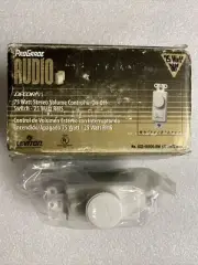 Leviton 40905 Stereo Volume Control w/ On-Off Switch, 25 Watts RMS, White. New!